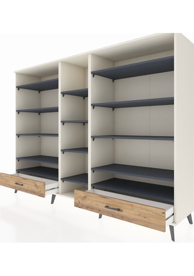Hyperion Dolap 14 Raflı 2 Çekmeceli 220x44x163 Aytaşı-antrasit/ç Aytaşı-antrasit/çam Hyperion Dolap 14 Raflı 2 Çekmeceli 220x44x163 Aytaşı-antrasit/ç Aytaşı-antrasit/çam