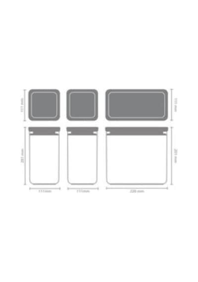 Brabantia Lıght Grey 3lü Plastik Kavanoz Seti 2x1,6l 1x3,5l Elvin Home Concept Gri