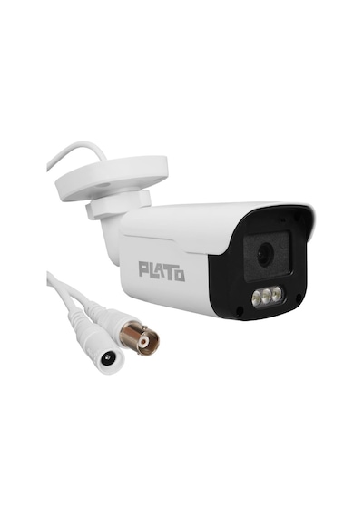 Plato Pl-37707 Ahd Bullet Güvenlik Kamera 2mp 3 Warm Led Sesli 3.6mm Renkli Gece Görüş Mikrofonlu
