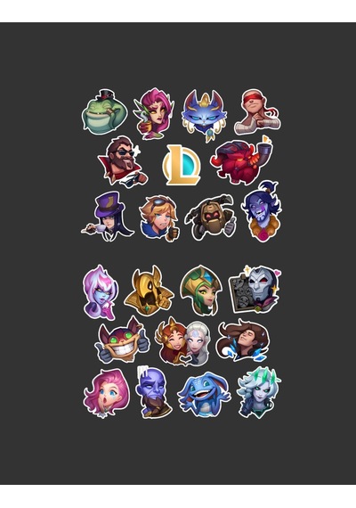 Lol -ııı-ıv League Of Legends - İcons - Lol Sticker Set 2 ' Li - Oyun Sticker - Telefon Süsleme - Laptop Çıkartmaları