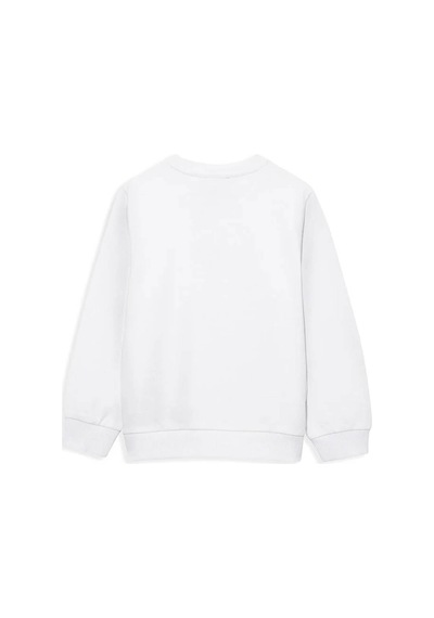 Mavi Mıav Baskılı Beyaz Erkek Çocuk Sweatshirt M6610031-620 BEYAZ