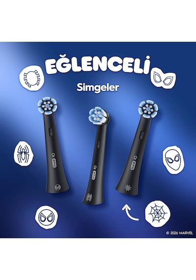 Oral-b Io Çocuk 6+ Spiderman Diş Fırçası Yedek Başlığı 4 Adet