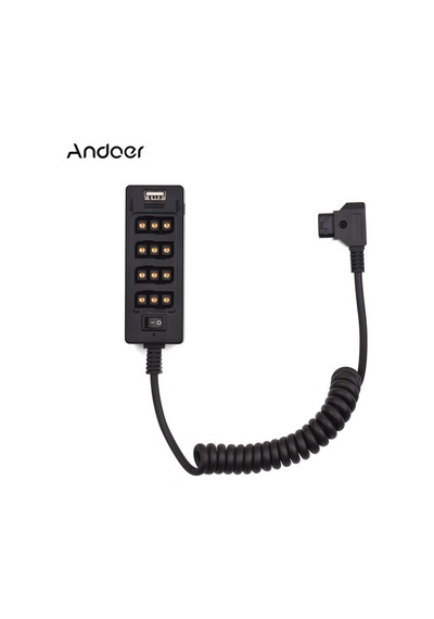 Andoer D-tap B Tipi Soket D-tap Erkek-8 Portlu Güç Kaplosu D9817