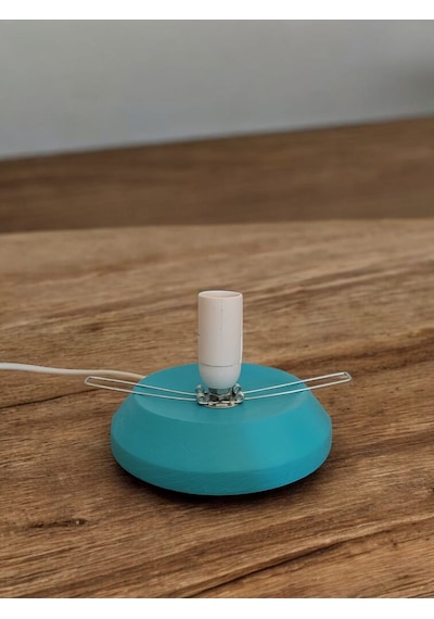 Su Kabağı Lamba Altlığı 15 Cm Çapında Mavi Renk Mavi