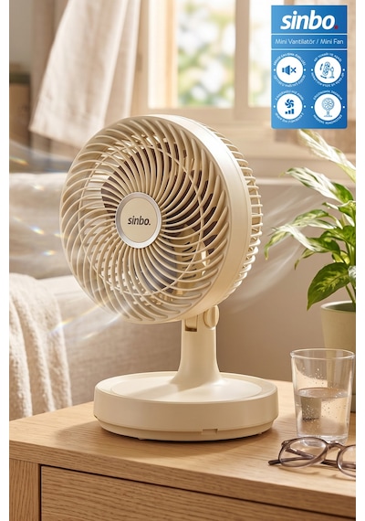 Sinbo Sf-7703 Kompakt Mini Masaüstü Fan Sessiz Vantilatör