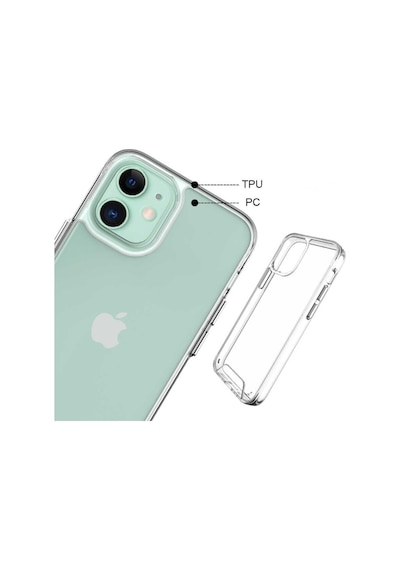 Apple Uyumlu iPhone 12 Mini Kılıf Gard Nitro Silikonnano Glass Renksiz Şeffaf