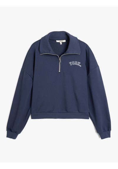Koton Üç İplik Uzun Kollu Dik Yaka Yarım Fermuarlı Sweatshirt Lacivert 5sak10175ek Lacivert Koton Üç İplik Uzun Kollu Dik Yaka Yarım Fermuarlı Sweatshirt Lacivert 5sak10175ek Lacivert