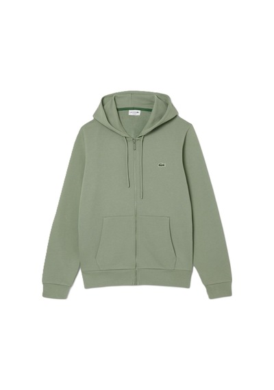 Lacoste Men's Full Zip Hoodie Sweatshirt Erkek Kapüşonlu Tam Fermuar Sweatshirt Yeşil