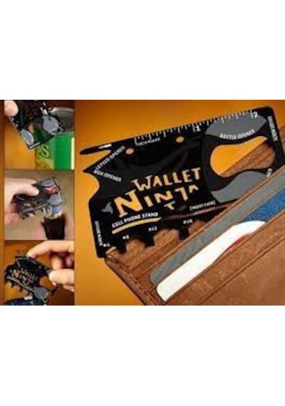 18 In 1 Wallet Ninja Multi Tool Kit Acil Durum Kiti Ninja Wallet Çok Renkli