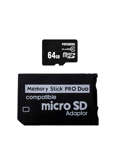 Memory Stick Pro Duo 64gb Psp Hafıza Kartı Ms Adaptör Psp Mikro Sd Kart Çevirici