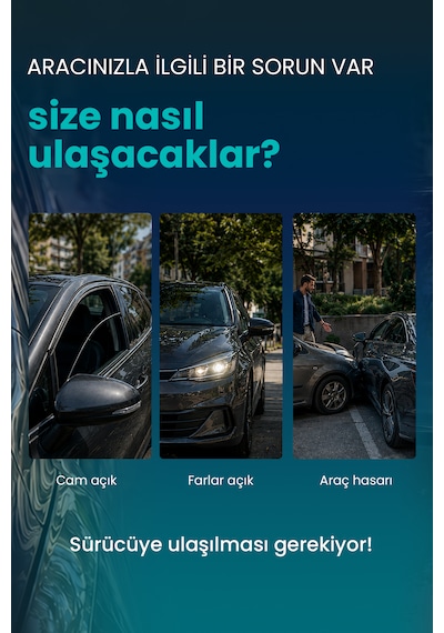 Sürücüye Ulaş Qr Kodlu Araç Cam Etiketi - Numaranız Görünmez 1 Adet