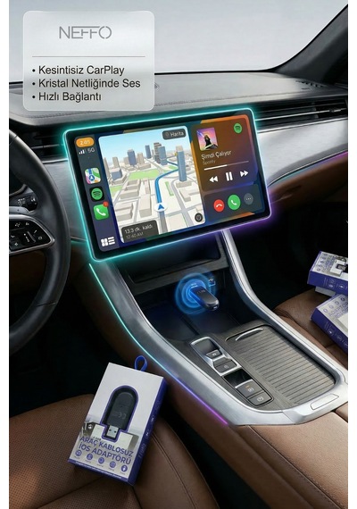 2 Si 1 Arada Carplay & Android Auto Adaptörü Tak Çalıştır Kablosuz Ekran Yansıtma, Otomatik Bağlantı Diğer