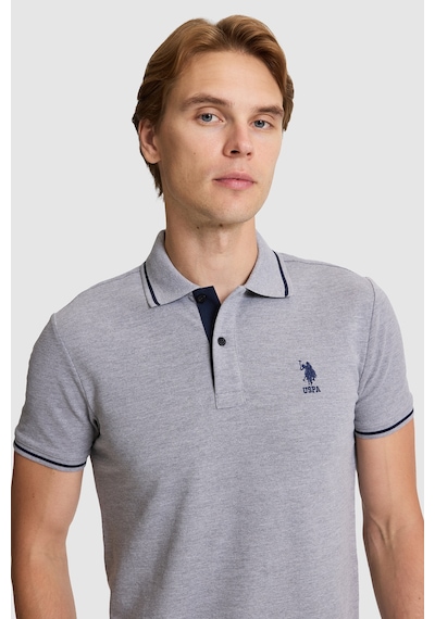 U.S. Polo Assn. U.s. Polo Assn. Erkek Gri Melanj Tişört Basic 50326975-vr086
