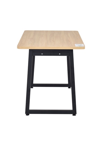 Vilinze Biga Sabit Mdf Metal Ayak Mutfak Masası - 70x120 Cm Siyah Naturel
