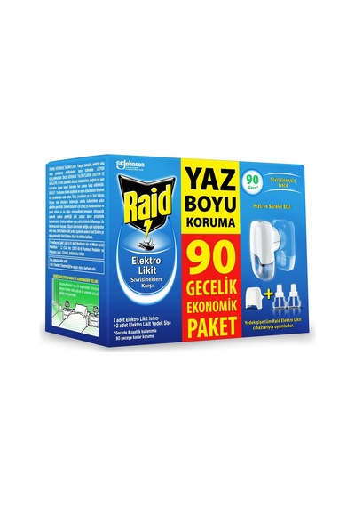 Raid Makine + Likit Yedek 90 Gece - 3 Adet Tarı