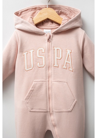U.S. Polo Assn. Kız Bebek Pembe Tulum 5274-49055 Pembe