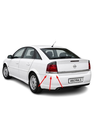 Opel Vectra C 2002-2008 Arası Depo Sağ Ve Sol Stop Lambası Takım Füme 1222695 / 1222692