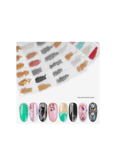 Tırnak Süsleme Nail Art Zincir Siyah F598-6