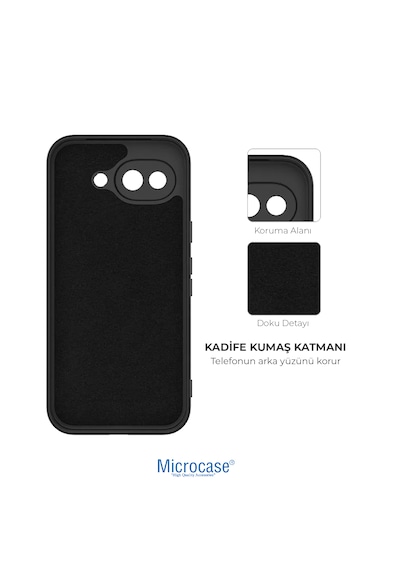 Microcase Google Pixel 10a İle Uyumlu Campro Serisi Kamera Korumalı Silikon Kılıf - Al3427 Siyah