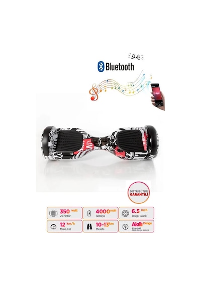 Citymate Elektrikli Kaykay Hoverboard Akıllı Denge 6.5 Inch + Hoverkart + Çanta Extrem Paket D06