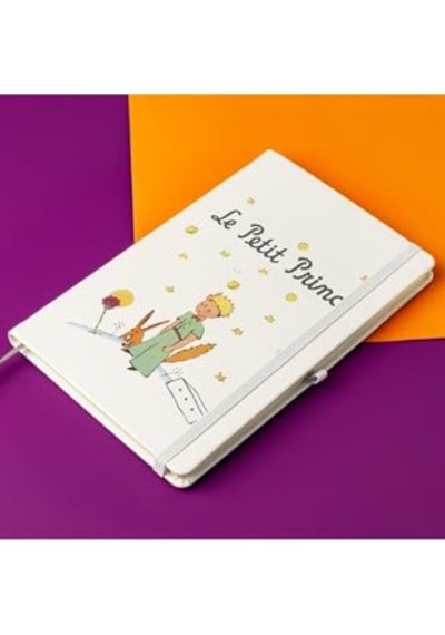 Prens Tasarımlı Çizgili Not Defteri 13 Cm X 21 Cm Ölçülerinde 100 Yaprak Çok Renkli