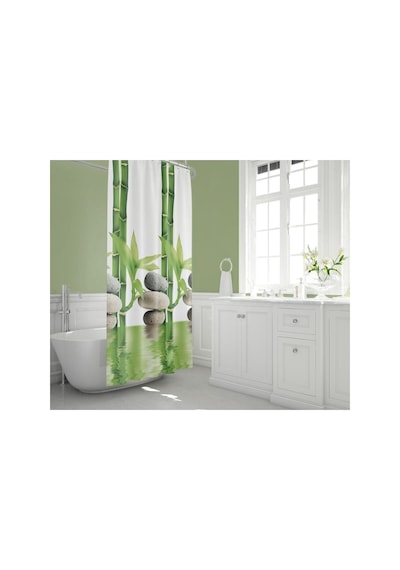 Tropik Home Duş Perdesi Seti 12 Adet C Halka Hediyeli Banyo Perdesi-banyo Çok Renkli