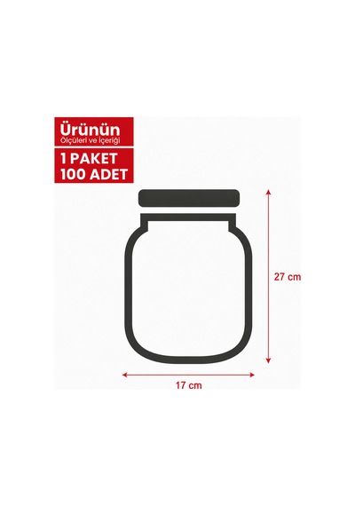 Kalp Desenli Büyük Boy Kavanoz Görünümlü Kilitli Doypack Saklama Poşeti 17x27cm - 1000ml 100 Adet