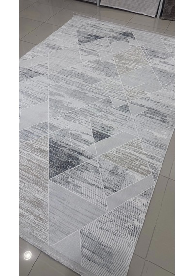 Safyün Halı Kadife Kf446 Gri 200 X 290 Renkli