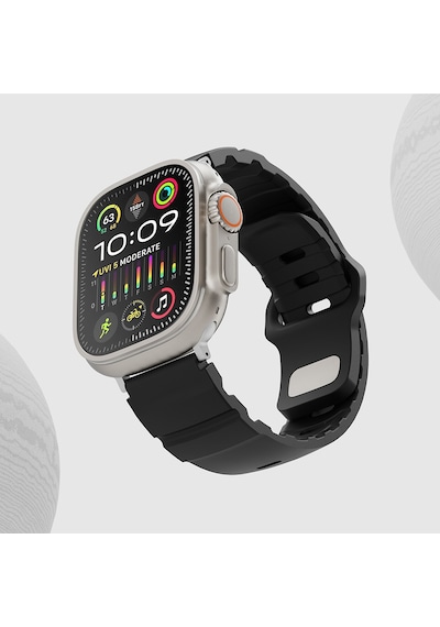 Apple Uyumlu Watch  Seri 10-11 46mm Kordon 2/3/4/5/6/se/7/8/9 44-45-49mm Kd-143 Silikon Kordon