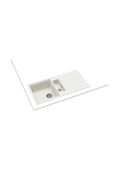 Teka Cliff 60 B-TQ 1.5 Hazneli Granit Mutfak Eviyesi Beyaz