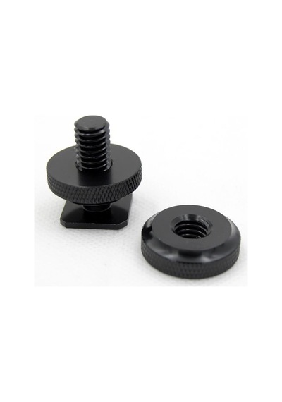 Fotga V12 3/8" Erkek Vida To Hot Shoe Çevirici Siyah