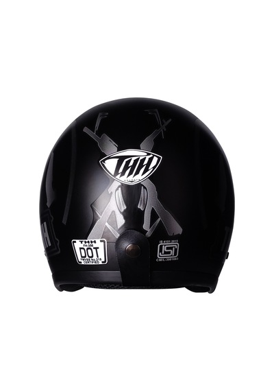 Motoanl Army Chopper Cruiser Motosiklet Yarım Açık Kask Siyah