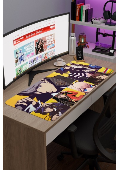 Persona 4 Kaymaz Dikişli Kauçuk Oyuncu Mousepad V2 - 90x40 Xxl Gaming Mouse Pad Fare Altlığı