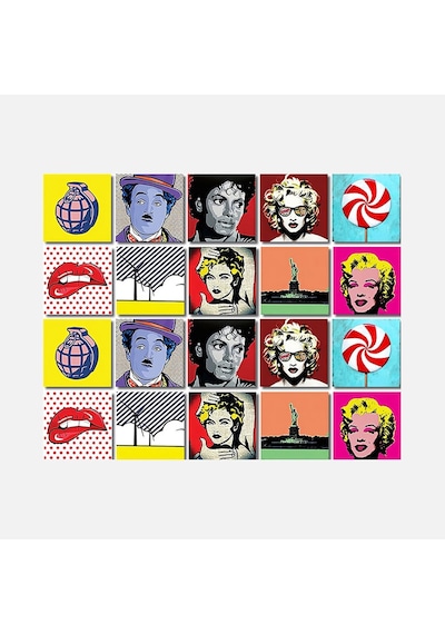 Tink Popart2 Desenli Pvc Karo Diğer