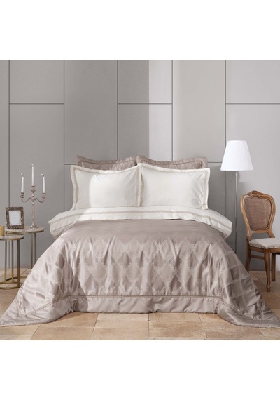 Karaca Home Viena Bej 7 Parça Çift Kişilik Private Düet Set
