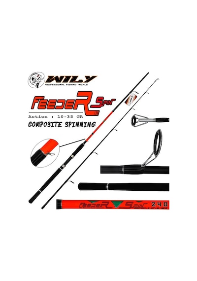 Wily Feeder 210 Cm 10-35g Atarlı Kompozit Spin Olta Kamışı