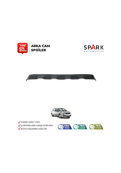 Renault Symbol 2009-2013 Yıl Aralığı Uyumlu Arka Cam Spoyler