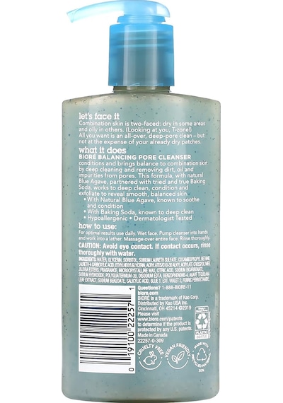 Biore Blue Agave + Baking Soda Yağsız Gözenek Temizleyici 200ML