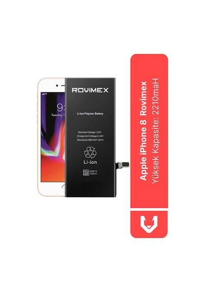 Apple Apple iPhone  Uyumlu   Uyumlu  8g Yüksek Kapasite Batarya Pil - 2380 Mah
