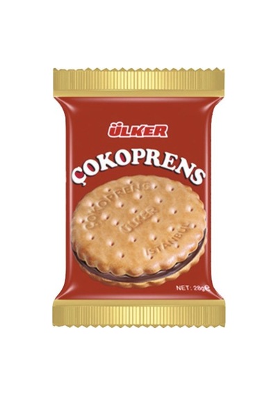 Ülker Çokoprens Bisküvi 30 G 24'lü Paket - Çikolata Kremalı Atıştırmalık 3'li Ekonomik Paket - Tarı