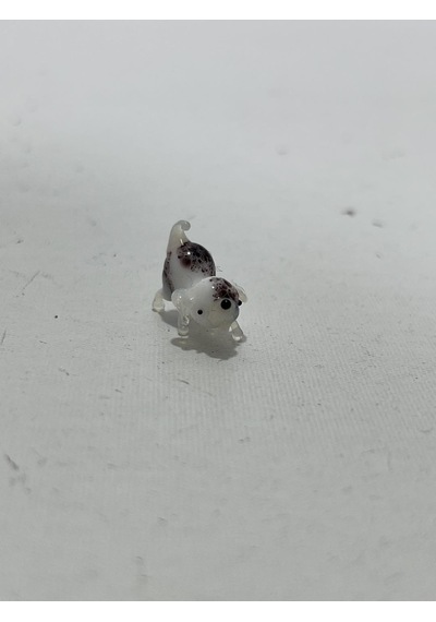El Yapımı Mini Murano Cam Köpek Biblo A157-01