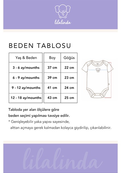 Lilalinda Body&zıbın Organik %100 Pamuklu Ekru - Bej - Pembe