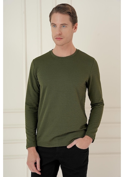 Efor Ts 889 Slim Fit Haki Spor T-shirt Haki