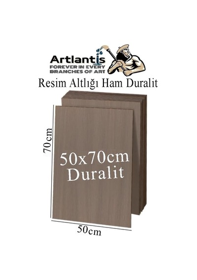 Artlantis Resim Altlığı Duralit 50x70 Cm 1 Adet Ham Mdf Çok Amaçlı Kullanım 3 Mm Kalınlığında Durolit Genel