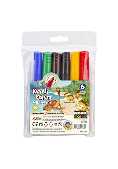 Nova Color Nc-625 Jumbo Keçeli Kalem 6 Renk