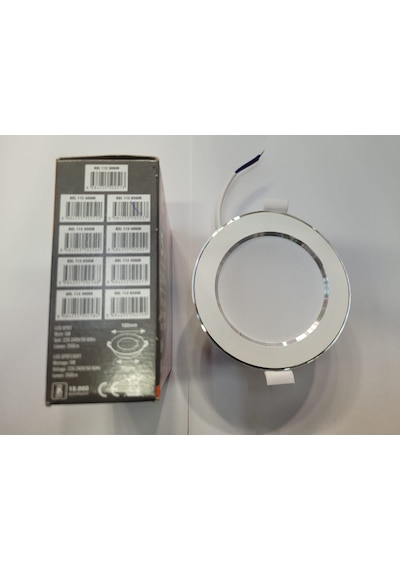 Kendal Kdl-112 Beyaz Işık Beyaz Kasa Krom Detaylı 5 Watt Led Spot 1 Adet Beyaz - Gümüş