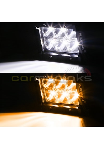 Off Road Led 2'li 18w Çift Sıra 12 Led 10 Cm Beyaz Turuncu