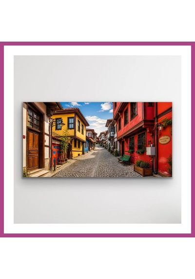 Gees Global Eskişehir Odun Pazarı Kanvas Tablo 40x80 Cm Gbzs Çok Renkli