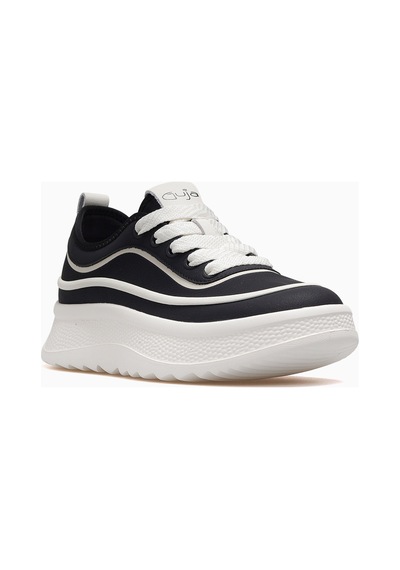 Guja 26y373 Kadın Bağcıklı Kalın Taban Sneaker Ayakkabı Siyah