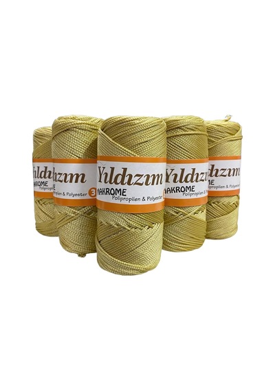 Yıldızım Polyester Makrome İpi 5'li Set 500 Gr 03 Bej